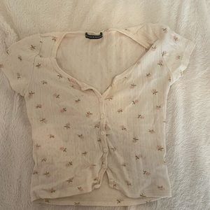 Button down floral zelly top